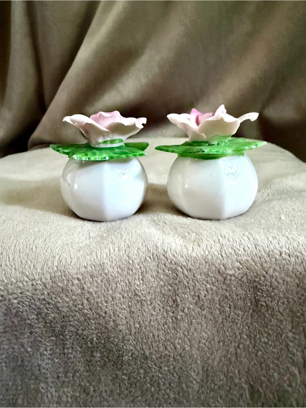 Vintage 1950’s Fine Diamantine China Salt and Pepper Shakers Made in Japan